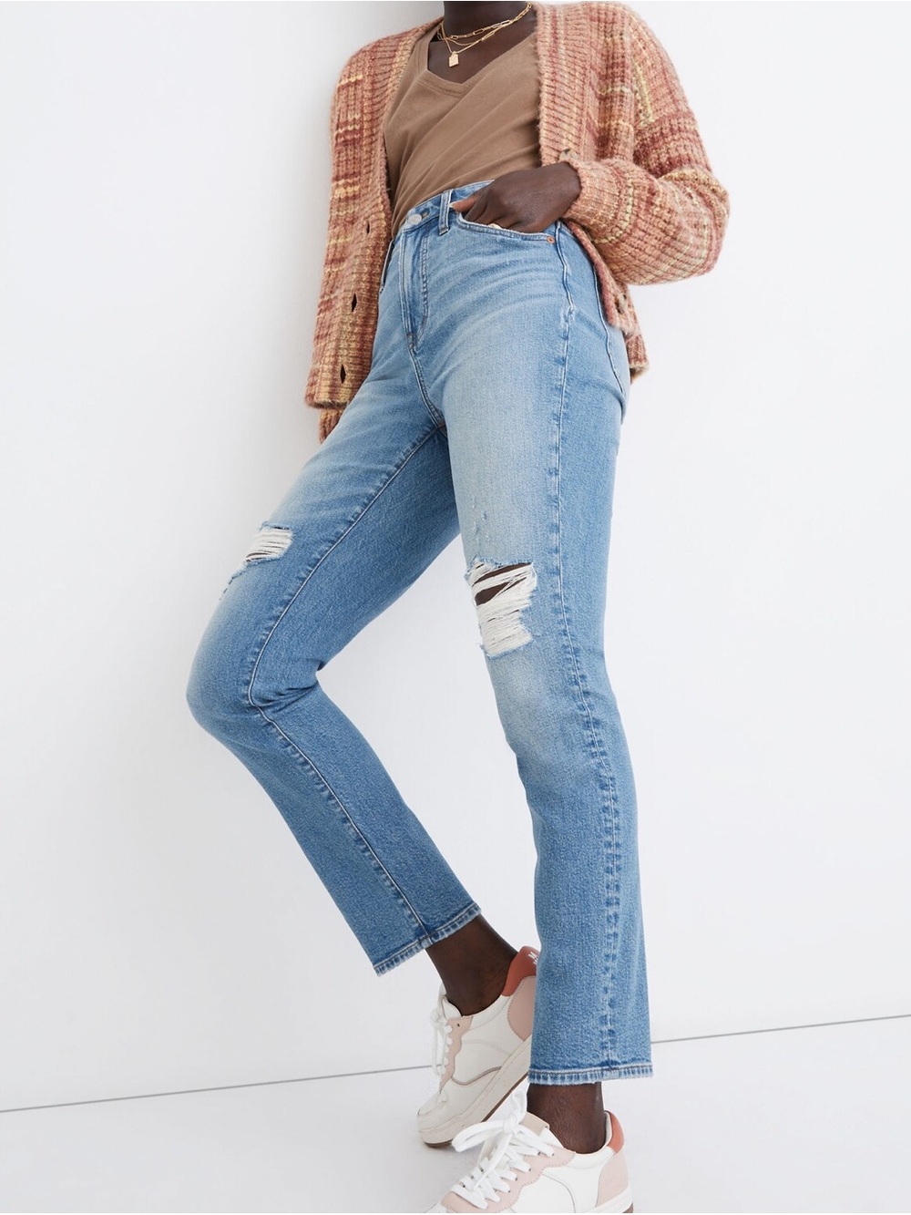 Madewell The Perfect Vintage Jean in Denman Wash Ripped Edition Size 26